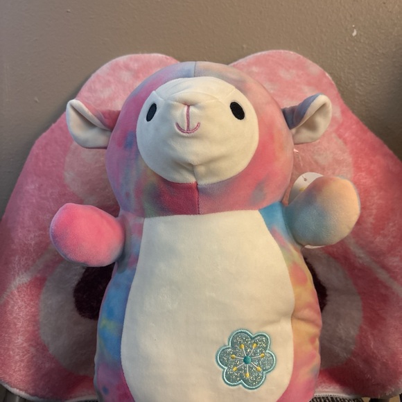 Colorful Plush Toy with Embroidered Flower cute lamb stuffed animal squishmallow - Picture 1 of 4